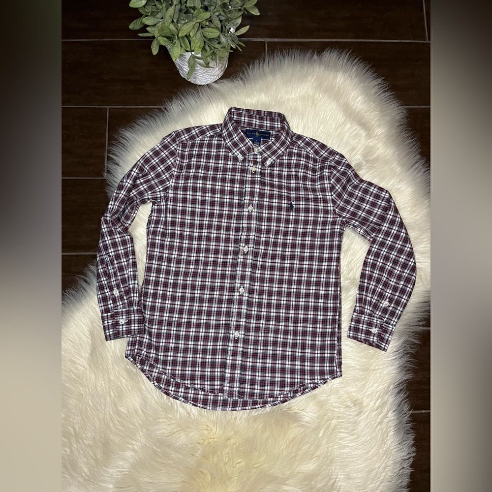 Ralph Lauren plaid longsleeved button down sz 7